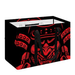Red Samurai Mask Print Utility Tote Bag