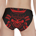 Red Samurai Mask Print Women's Panties