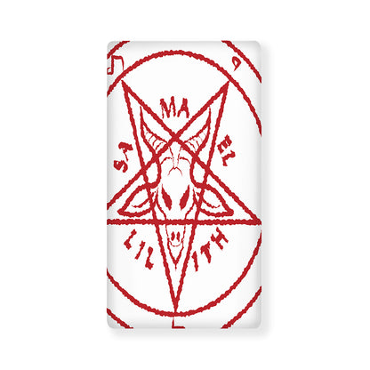 Red Satanic Pentagram Symbol Print Baby Crib Sheet