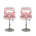 Red Satanic Pentagram Symbol Print Bar Stool Covers