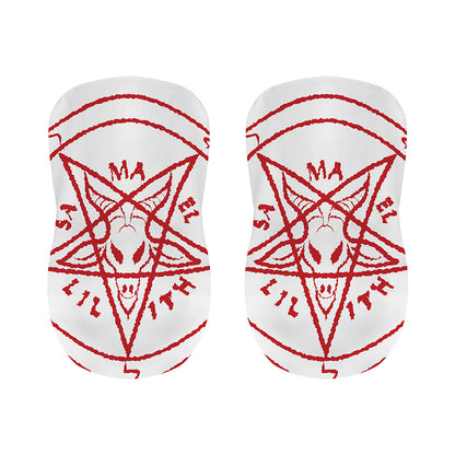Red Satanic Pentagram Symbol Print Bar Stool Covers