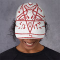 Red Satanic Pentagram Symbol Print Baseball Cap