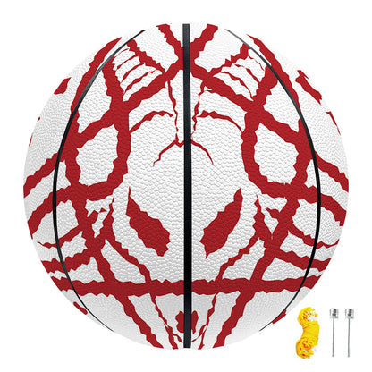 Red Satanic Pentagram Symbol Print Basketball