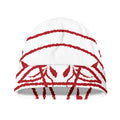 Red Satanic Pentagram Symbol Print Beanie