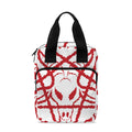 Red Satanic Pentagram Symbol Print Bible Tote Bag