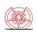 Red Satanic Pentagram Symbol Print Bifold Wallet