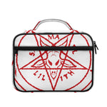 Red Satanic Pentagram Symbol Print Briefcase Bible Bag