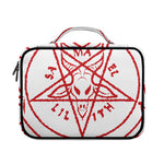 Red Satanic Pentagram Symbol Print Briefcase Bible Bag