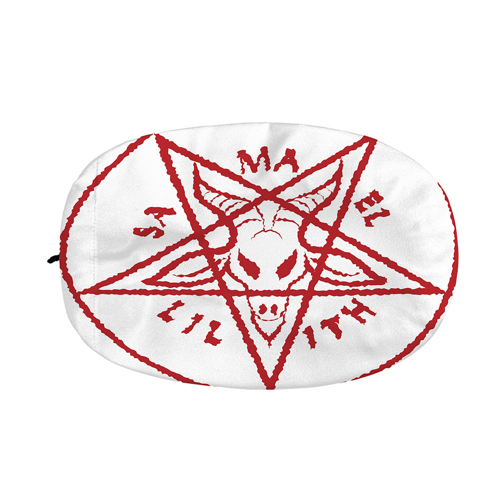 Red Satanic Pentagram Symbol Print Car Side Mirror Covers