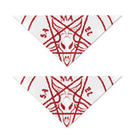 Red Satanic Pentagram Symbol Print Dog Bandana