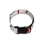 Red Satanic Pentagram Symbol Print Dog Collar