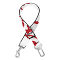 Red Satanic Pentagram Symbol Print Dog Seat Belt