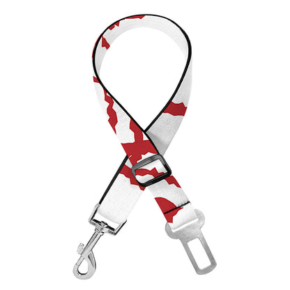 Red Satanic Pentagram Symbol Print Dog Seat Belt