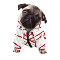 Red Satanic Pentagram Symbol Print Dog Zip Up Hoodie