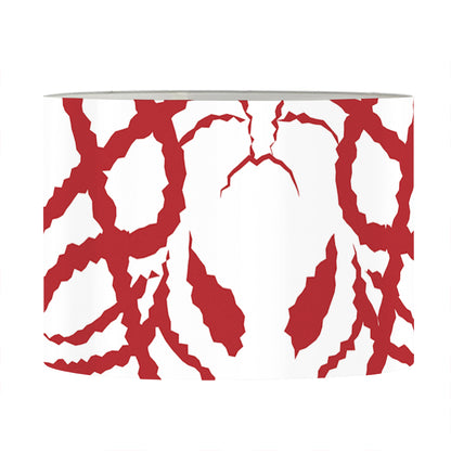 Red Satanic Pentagram Symbol Print Drum Lamp Shade