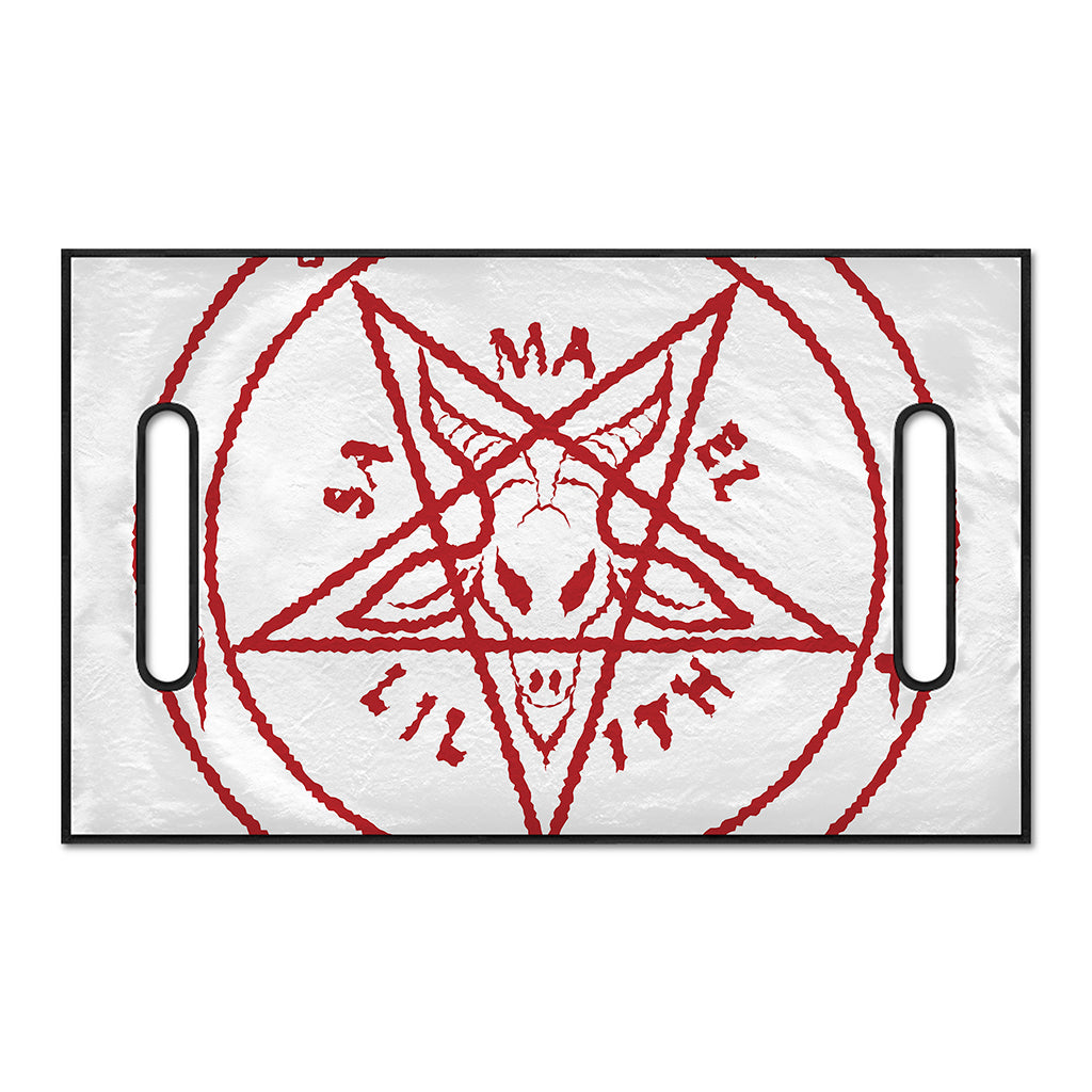 Red Satanic Pentagram Symbol Print Golf Cart Seat Cover