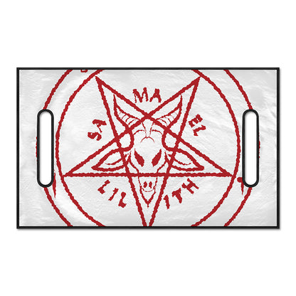 Red Satanic Pentagram Symbol Print Golf Cart Seat Cover