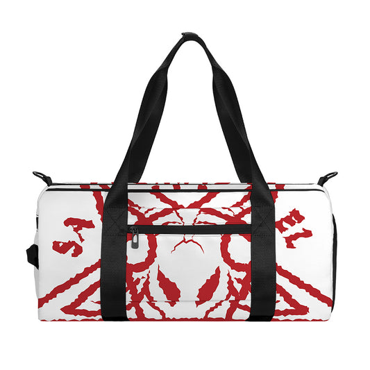 Red Satanic Pentagram Symbol Print Gym Bag