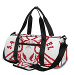 Red Satanic Pentagram Symbol Print Gym Bag