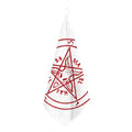 Red Satanic Pentagram Symbol Print Hand Towel