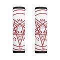 Red Satanic Pentagram Symbol Print Handle Covers