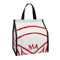 Red Satanic Pentagram Symbol Print Insulated Lunch Tote