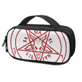 Red Satanic Pentagram Symbol Print Portable Cooler Travel Case