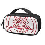 Red Satanic Pentagram Symbol Print Insulin Cooler Travel Case