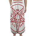 Red Satanic Pentagram Symbol Print Lantern Pants
