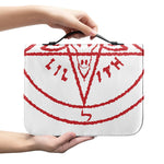 Red Satanic Pentagram Symbol Print Leather Bible Cover