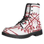 Red Satanic Pentagram Symbol Print Backpack