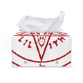 Red Satanic Pentagram Symbol Print Leather Tissue Box Cover