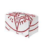 Red Satanic Pentagram Symbol Print Leather Tissue Box Cover