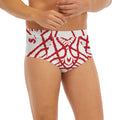 Red Satanic Pentagram Symbol Print Men's Briefs
