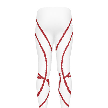 Red Satanic Pentagram Symbol Print Men's leggings