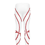 Red Satanic Pentagram Symbol Print Men's leggings