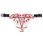 Red Satanic Pentagram Symbol Print Over The Collar Dog Bandana