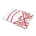 Red Satanic Pentagram Symbol Print Pet Cooling Mat Cover