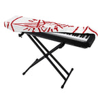 Red Satanic Pentagram Symbol Print Piano Keyboard Cover