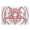 Red Satanic Pentagram Symbol Print Placemat