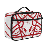 Red Satanic Pentagram Symbol Print Portable Lunch Bag