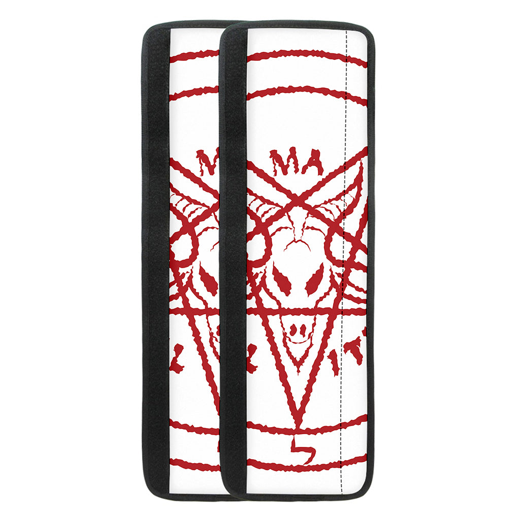 Red Satanic Pentagram Symbol Print Refrigerator Handle Covers