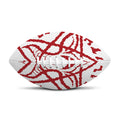 Red Satanic Pentagram Symbol Print Rugby Ball