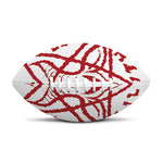 Red Satanic Pentagram Symbol Print Rugby Ball