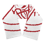 Red Satanic Pentagram Symbol Print Scarf
