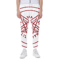 Red Satanic Pentagram Symbol Print Joggers