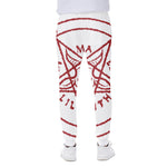 Red Satanic Pentagram Symbol Print Scuba Joggers