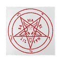Red Satanic Pentagram Symbol Print Silk Bandana