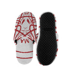 Red Satanic Pentagram Symbol Print Slippers