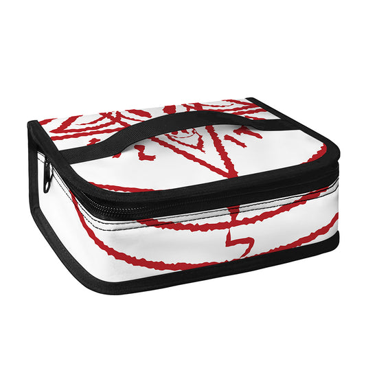 Red Satanic Pentagram Symbol Print Small Lunch Bag
